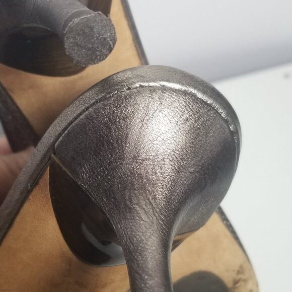 Donale Pliner Women's Brown/Bronze Courture Slingback Kitten Heel Shoes Sz 8M - Picture 5 of 15